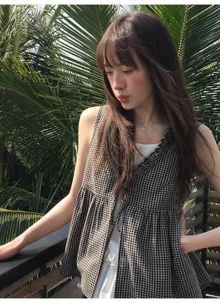 plaid vest suit
