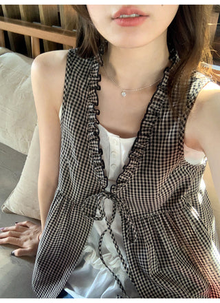 plaid vest suit