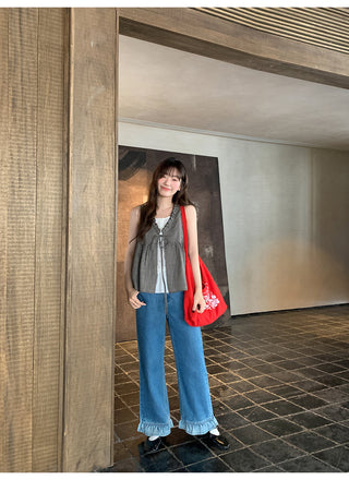 plaid vest suit