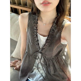 plaid vest suit