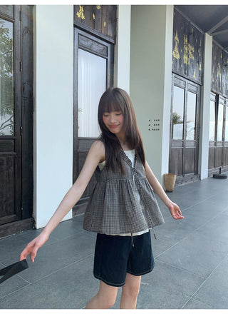 plaid vest suit