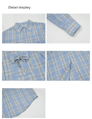 blue plaid shirt