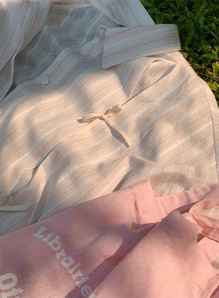 bow striped shirt