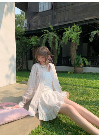 lace asymmetric skirt