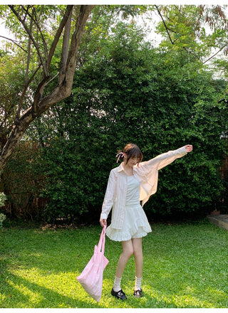 lace asymmetric skirt