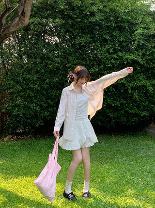 lace asymmetric skirt