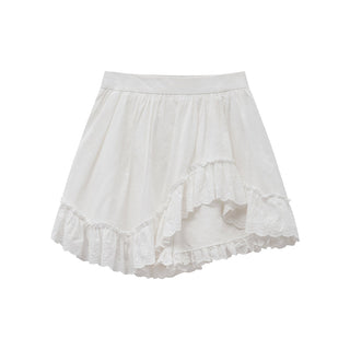 lace asymmetric skirt