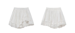 lace asymmetric skirt