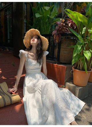 flower sleeve dress