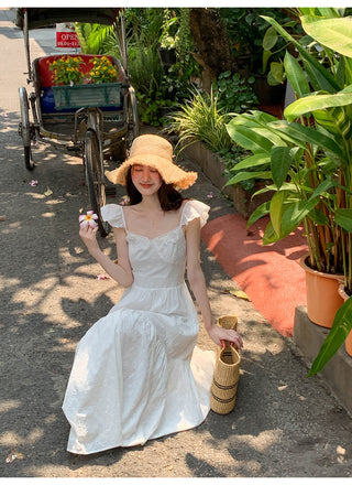 flower sleeve dress