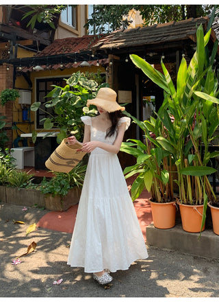 flower sleeve dress