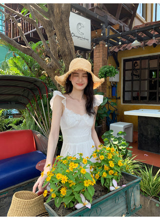 flower sleeve dress