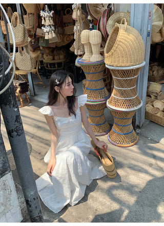 flower sleeve dress