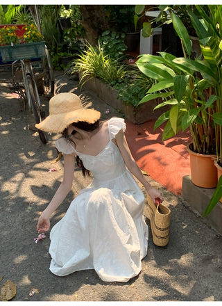 flower sleeve dress