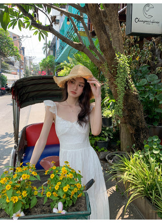 flower sleeve dress