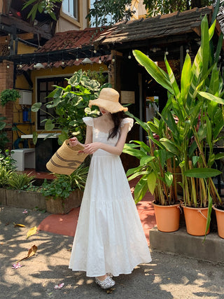 flower sleeve dress