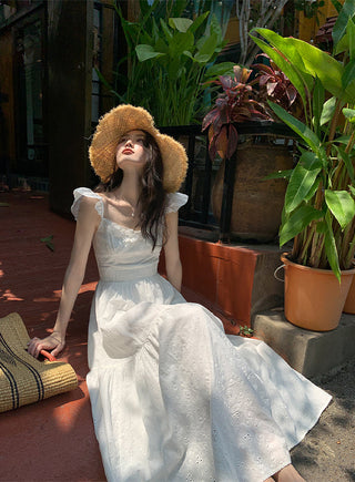 flower sleeve dress