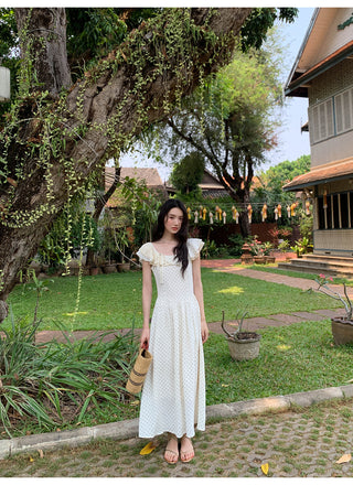 lace dot dress