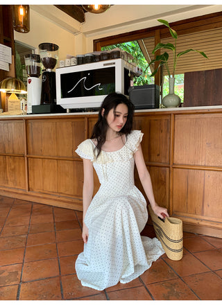 lace dot dress
