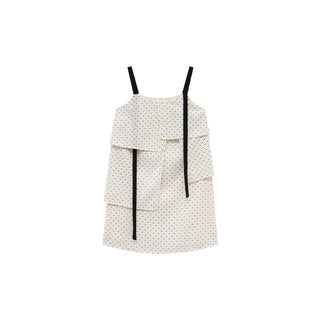 contrast sling dress