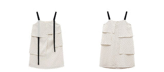 contrast sling dress