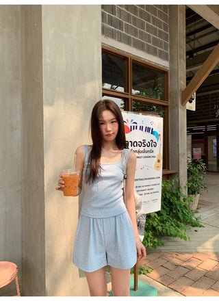 floral shorts suit