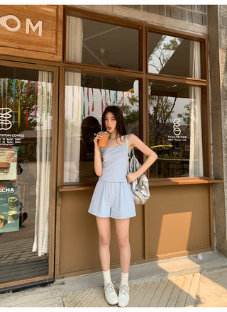 floral shorts suit