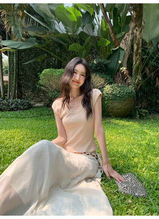 chiffon skirt suit