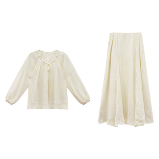 chiffon skirt suit