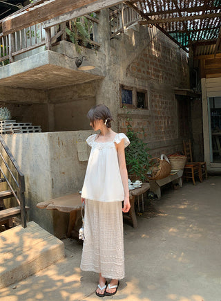 sleeve skirt suit