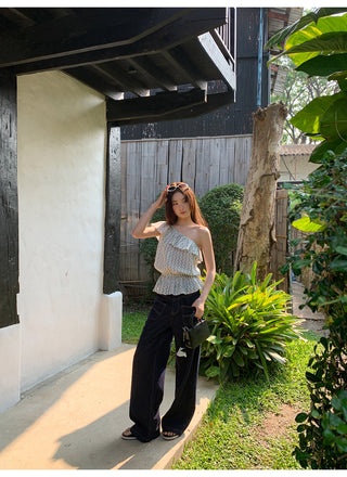 dark embroidered jeans