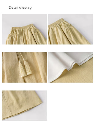 pleated tassel skirt