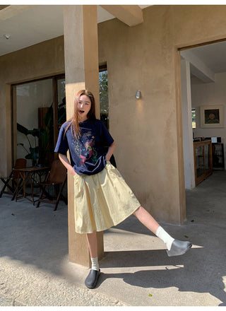 pleated tassel skirt