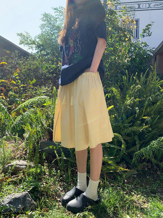 pleated tassel skirt