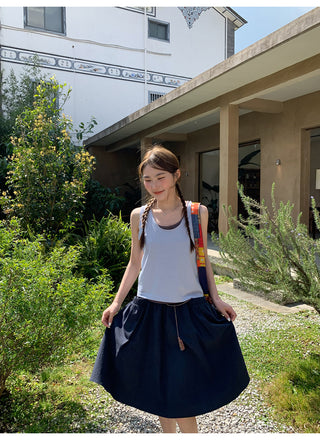 pleated tassel skirt