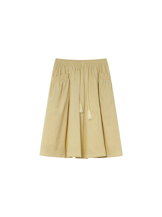 pleated tassel skirt