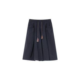 pleated tassel skirt