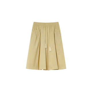 pleated tassel skirt