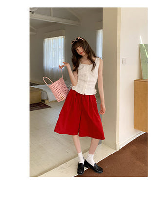 lace waist Top