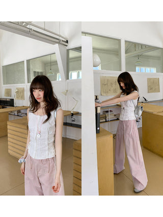 lace waist Top