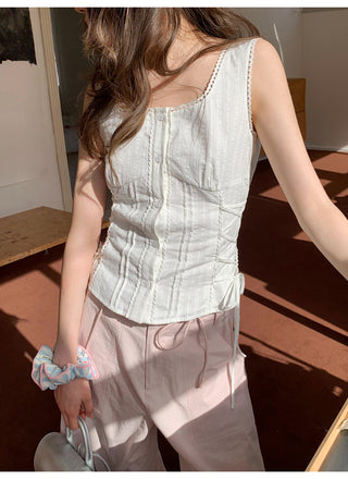 lace waist Top