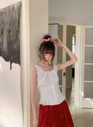 lace waist Top