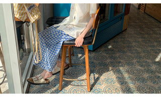 plaid wide pants