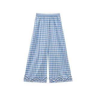 plaid wide pants