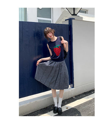 strawberry knit Top
