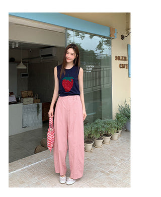 strawberry knit Top