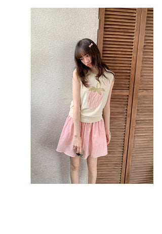 strawberry knit Top