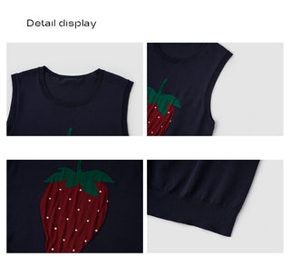 strawberry knit Top