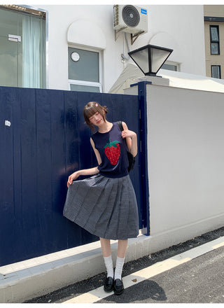 strawberry knit Top