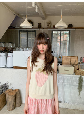 strawberry knit Top